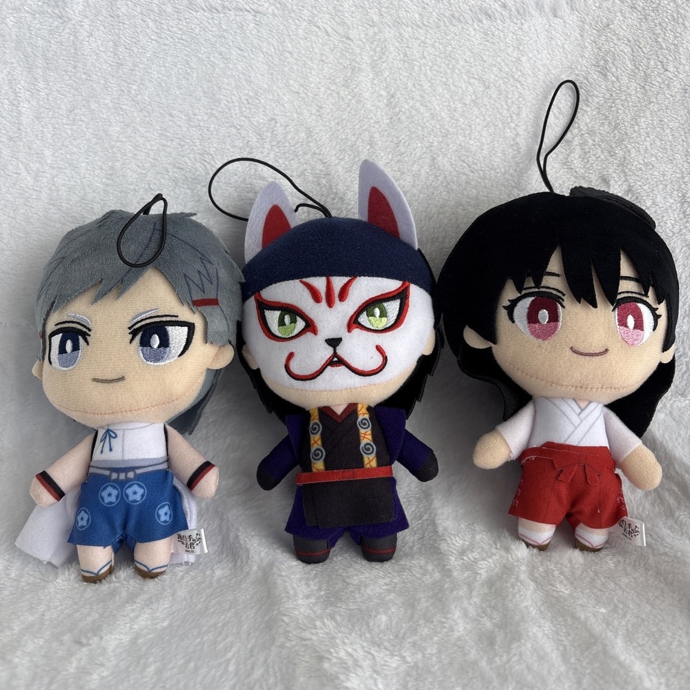 The Elusive Samurai Plush Doll Toy Keychain 5.5" Set of 3 FURYU Anime Japan